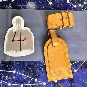 💛💛 AUTHENTIC Louis Vuitton Leather Luggage Tag 💛💛